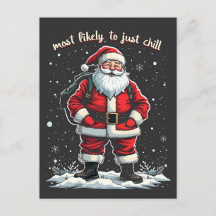 Ich bin nur ein cooler Typ Weihnachten Santa Claus Postkarte