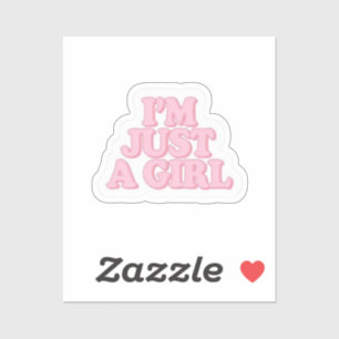 Ich bin nur ein Girl-Sticker - Niedliche Pink Quot Aufkleber