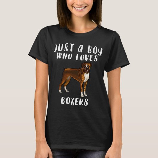 Ich bin nur ein Junge, der Lieben Boxers Dog T-Shirt (Vorderseite)