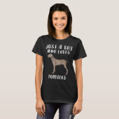 Ich bin nur ein Junge, der Pointerhunde liebt T-Shirt (Vorne ganz)