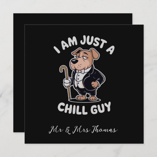 Ich bin nur ein kalter Typ Funny Meme Einladung (Vorne/Hinten)