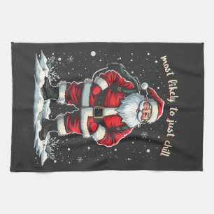 Ich bin nur ein kalter Typ Weihnachten Weihnachtsm Geschirrtuch