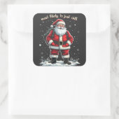 Ich bin nur ein kalter Typ Weihnachten Weihnachtsm Quadratischer Aufkleber (Tasche)