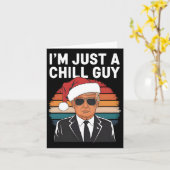 Ich bin nur ein Kill-Typ Funny Trump Weihnachtsman Karte (Gelbe Blume)