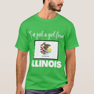 Ich bin nur ein Mädchen aus Illinois State Stolz D T-Shirt
