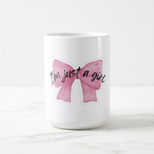 Ich bin nur ein Mädchen Bow Kaffeetasse| Süße Coqu Kaffeetasse (Mittel)