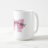 Ich bin nur ein Mädchen Bow Kaffeetasse| Süße Coqu Kaffeetasse (VorderseiteRechts)