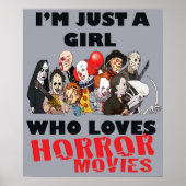 Ich bin nur ein Mädchen, das Horror Lieben Poster (Vorne)