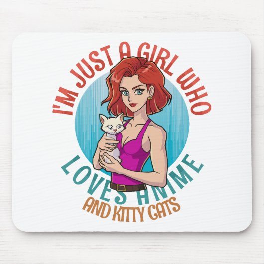 Ich bin nur ein Mädchen, das Katzen Lieben Mousepad (Vorne)