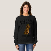 Ich bin nur ein Mädchen, das Lieben Cocker Spaniel Sweatshirt (Vorne ganz)