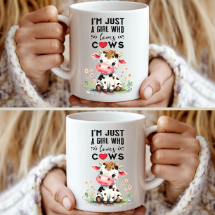 Ich bin nur ein Mädchen, das Lieben Kühe Classic 3 Kaffeetasse