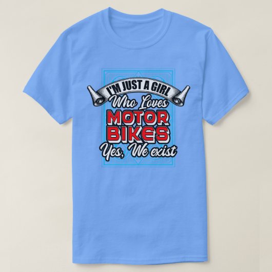 Ich bin nur ein Mädchen, das MotorBikes Liebe, ja, T-Shirt (Design vorne)