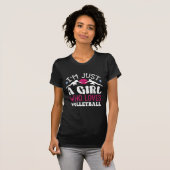 Ich bin nur ein Mädchen, das Volleyball für Mädche T-Shirt (Vorne ganz)