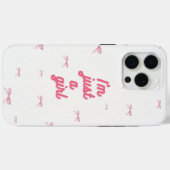 Ich bin nur ein Mädchen in einem rosa Gehäuse Case-Mate iPhone Hülle (Rückseite (Horizontal))
