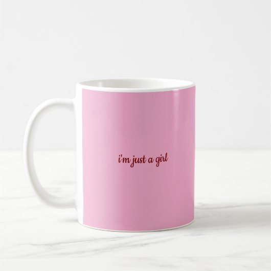 ich bin nur ein Mädchen Kaffeetasse (Links)