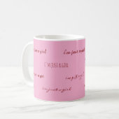 ich bin nur ein Mädchen Kaffeetasse (Vorderseite Links)