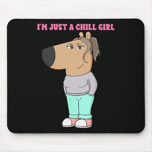 Ich bin nur ein Mädchen, Meme Funny Chill Mousepad (Vorne)