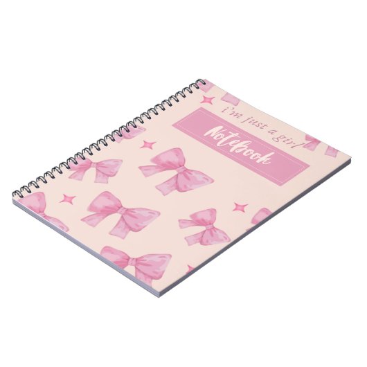 Ich bin nur ein Mädchen-Notebook Notizblock (Linke Seite)