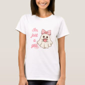 Ich bin nur ein Niedlicher Girl Ghost Halloween-T  T-Shirt (Vorderseite)