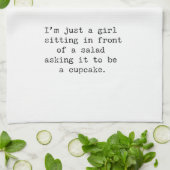 Ich bin nur ein Teatowel-Mädchen Geschirrtuch (Gefaltet)