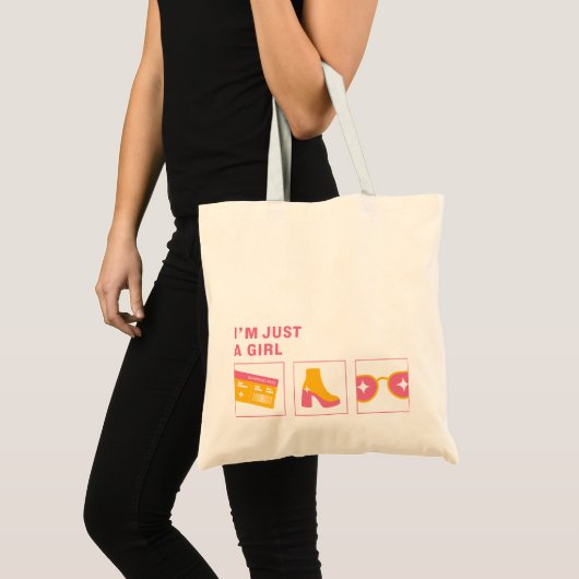 Ich bin nur eine Girl Tote Tasche (Vorderseite (Produkt))