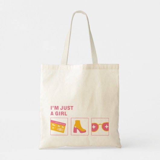 Ich bin nur eine Girl Tote Tasche (Rückseite)