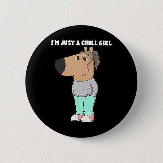Ich bin nur eine kleine Mädchen Meme Funny Chill 3 Button (Vorderseite)
