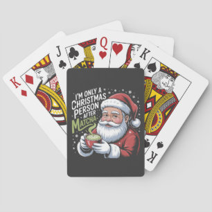 Ich bin nur eine Weihnachtsperson nach einem Match Spielkarten