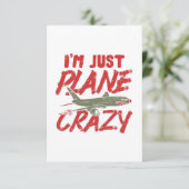 Ich bin nur Flugzeug Crazy Airplane Fly Aircraft G Karte (Stehend Vorderseite)