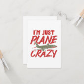 Ich bin nur Flugzeug Crazy Airplane Fly Aircraft G Karte (Vorderseite/Rückseite Beispiel)
