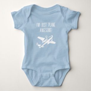 Ich bin nur Flugzeug Phantastisch, Funny, Aviation Baby Strampler
