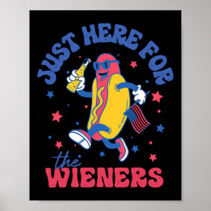 Ich bin nur für Dackeln Shirt 4. Juli Hotdog Poster