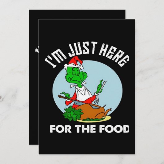 Ich bin nur für das Essen hier Einladung (Vorne/Hinten)