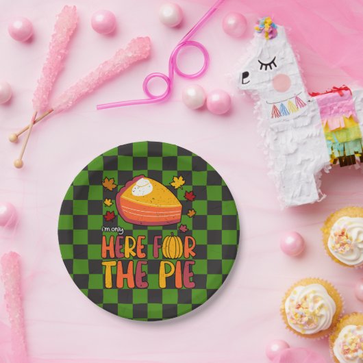 Ich bin nur für den Kuchen hier: Funny Erntedank Pappteller (Party)
