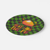 Ich bin nur für den Kuchen hier: Funny Erntedank Pappteller (Schrägansicht)