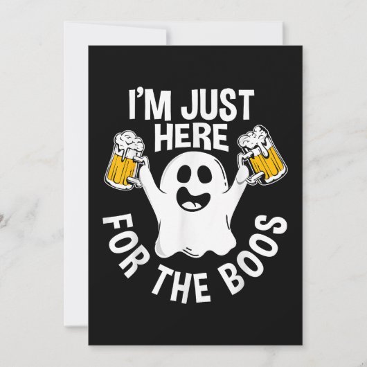 Ich bin nur für die Boos da Einladung (Vorderseite)