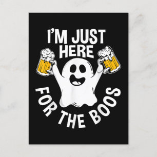 Ich bin nur für die Boos da Feiertagspostkarte
