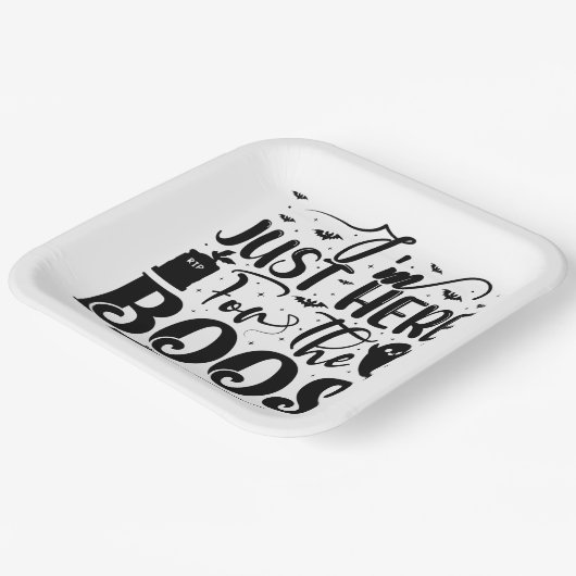 Ich bin nur für die Boos da Pappteller (Gewinkelt)