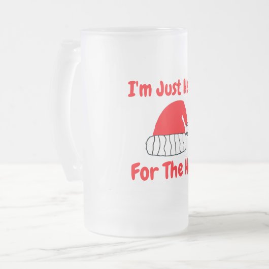 Ich bin nur für die Ho's hier Mattglas Bierglas (Vorderseite Links)