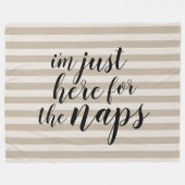 Ich bin nur für die Nickerchen hier Fleecedecke (Vorderseite (Horizontal))