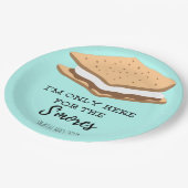 Ich bin nur für die S'mores hier  Pappteller (Schrägansicht)