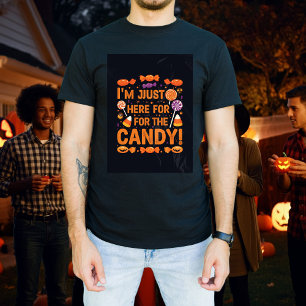 Ich bin nur für die Süßigkeiten da!   Cooles Hallo T-Shirt