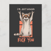 Ich bin nur Gonna Rock You Funny Racoon Geschenk Postkarte (Vorderseite)