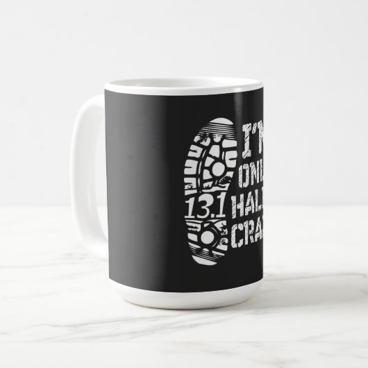 Ich bin nur halb verrückt 13,1 kaffeetasse (Vorderseite Links)