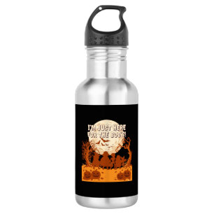 Ich bin nur hier Buh Halloween Kinder Silhouette M Edelstahlflasche