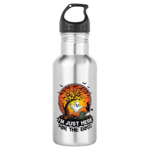Ich bin nur hier Chef Halloween Geist Hexe Kürbiss Edelstahlflasche