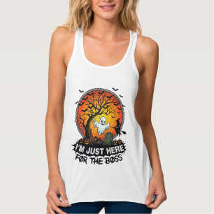 Ich bin nur hier Chef Halloween Geist Hexe Kürbiss Tank Top