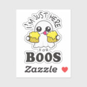 Ich bin nur hier für Boos Classic Round Sticker (Blatt)
