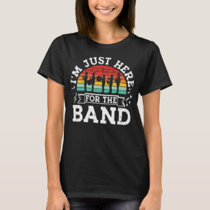 Ich bin nur hier für das Band-Leben lustige Retro T-Shirt