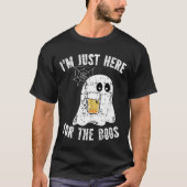 Ich bin nur hier für das Boos Funny Halloween Ghos T-Shirt (Vorderseite)